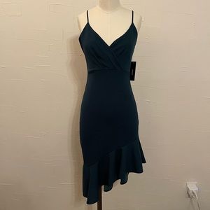 Dark Blue/Green Midi Dress